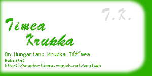 timea krupka business card